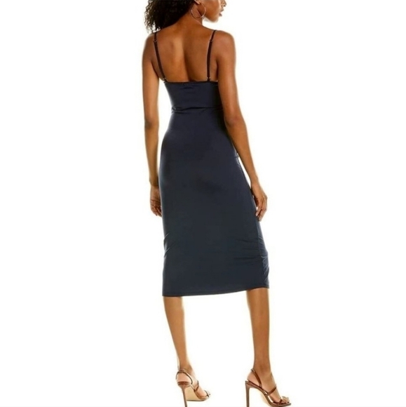 We Wore What From Danielle Burnstein Midi Slip Dress In Navy Size L - Picture 8 of 13